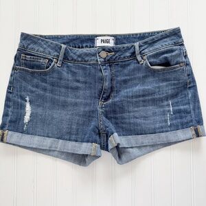 PAIGE Anthropologie Cuffed Jean Shorts - Size 28
